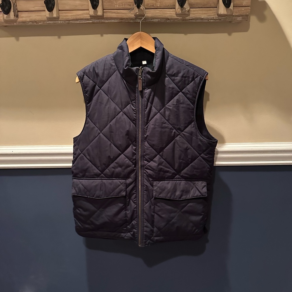 J crew reverse flannel Vest